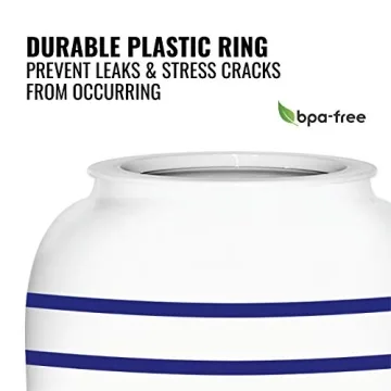 Geo Water Crock - Stylish Porcelain Dispenser with Steel Faucet