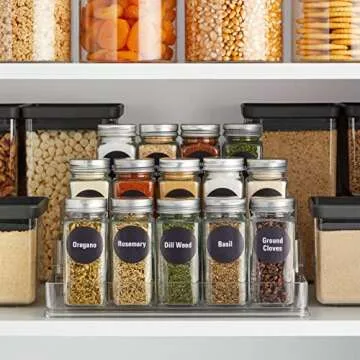 14 Pcs Kitchen Spice Jars Set with 269 Labels for Organization