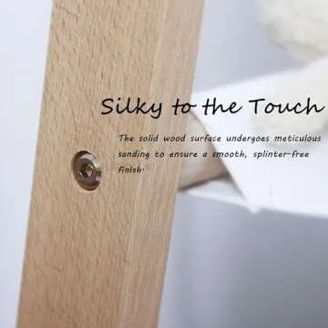 VOGUSLAND Dress up Rack, Child Garment Rack, Kids Clothing Rack with Storage Shelf (Natural Beech, 38" L x 14.5" W x 40" H)