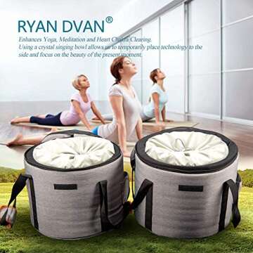 RYAN DVAN 432 Hz Crystal Singing Bowls Set of 7