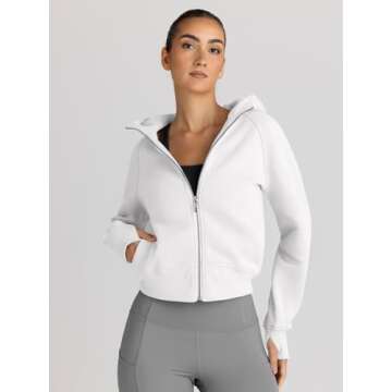 Trendy Queen Womens Zip Up Hoodies Jackets Cropped Sweatshirts Fleece Fall Outfits Casual Comfy Y2k ...