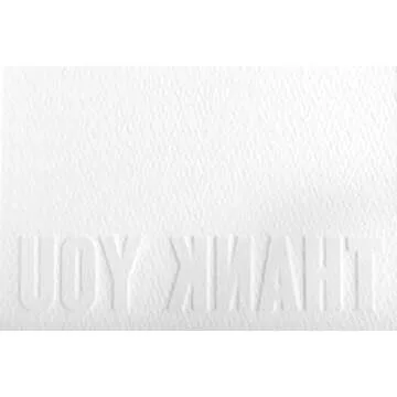 100 Letterpress Thank You Cards and Self Seal Envelopes. Perfect for Graduation, Business, Weddings - Opie’s Paper Company (Black & White)