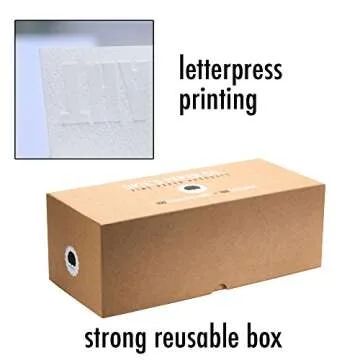 100 Letterpress Thank You Cards and Self Seal Envelopes. Perfect for Graduation, Business, Weddings - Opie’s Paper Company (Black & White)