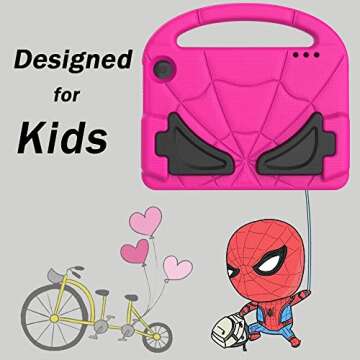 Kid-Friendly Fire 7 Tablet Case with Handle & Kickstand