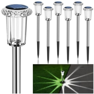 LIANGLOME Solar Lights Outdoor - IP65 Waterproof, 6 Pack of Bright Solar Pathway Lights for Elegant ...