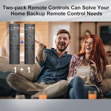 for VIZIO Smart TV Remote Replacement, Universal for VIZIO Remote Control XRT136【Pack of 2】