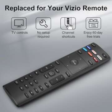 for VIZIO Smart TV Remote Replacement, Universal for VIZIO Remote Control XRT136【Pack of 2】
