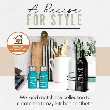 Brighter Barns Teal Salt and Pepper Shakers Set for Home