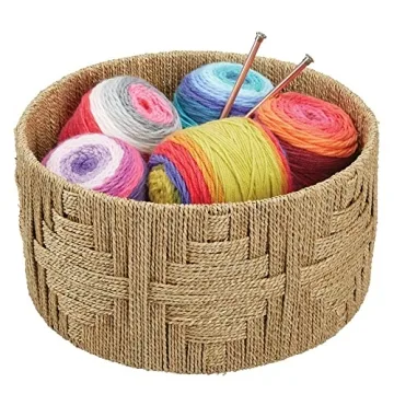 Large Woven Seagrass Storage Basket for Home Organization