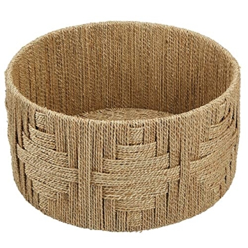 Large Woven Seagrass Storage Basket for Home Organization