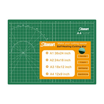 Sdanart Self Healing Cutting Mat: 9"×12" Double Sided 5-Ply Rotary Cutting Board for Sewing, Crafts...