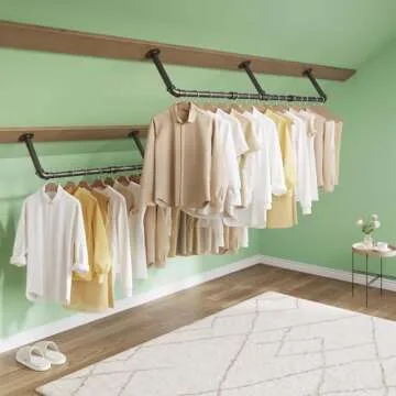 GREENSTELL Industrial Wall Mounted Clothing Rack