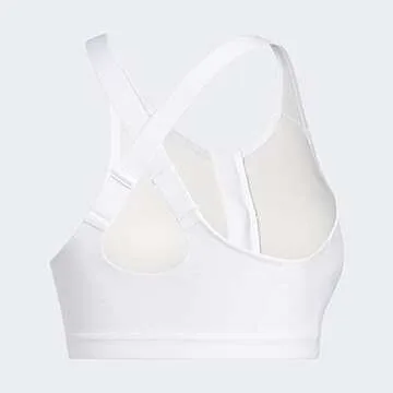 adidas womens Ultimate AEROREADY Designed 4 Training Fitness Gym Training Pilates Yoga Compression High Support Workout Bra White 34C