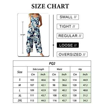 YESNO Jumpsuits for Women Casual Loose Summer Rompers Boho Floral Adjustable Straps Wide Leg Overalls with Pockets L PQ2CR 08