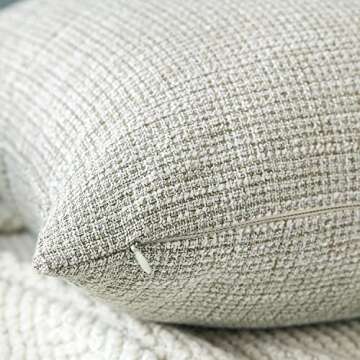 OTOSTAR Decorative Linen Pillow Covers Set of 2 for Home Decor