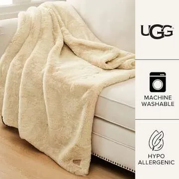 UGG Euphoria Plush Faux Fur Throw Blanket - Luxury Comfort