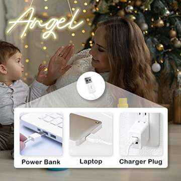 Lucunstar Neon Angel Sign for Home Decor and Gifting