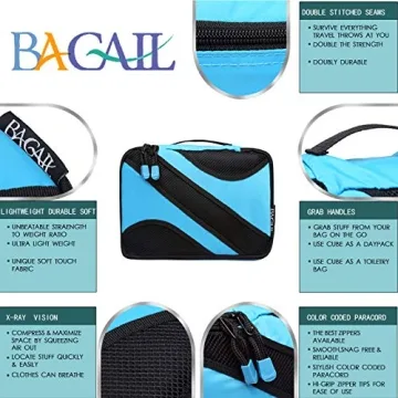 BAGAIL 6 Set Packing Cubes for Effortless Travel Organization
