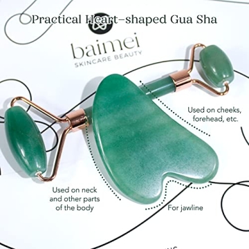 BAIMEI IcyMe Jade Roller Gua Sha Facial Tools Set