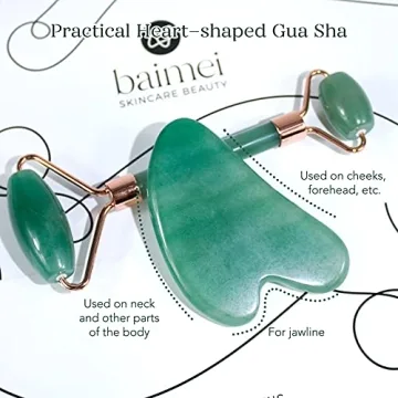 BAIMEI IcyMe Jade Roller Gua Sha Facial Tools Set
