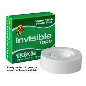 Duck Brand Matte Finish Invisible Tape Refill for Dispenser, 4 Rolls, Each Roll 3/4-Inch x 1000 Inches for 4000 Total Inches