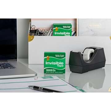 Duck Brand Matte Finish Invisible Tape Refill for Dispenser, 4 Rolls, Each Roll 3/4-Inch x 1000 Inches for 4000 Total Inches