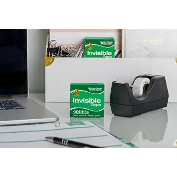 Duck Brand Matte Finish Invisible Tape Refill for Dispenser, 4 Rolls, Each Roll 3/4-Inch x 1000 Inches for 4000 Total Inches