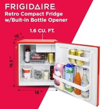Stylish Frigidaire EFR176RED Mini Fridge for Home & Office