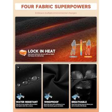 Hiauspor Womens-Snow-Ski-Pants-Fleece-Lined-Water-Resistant Insulated Thermal Flare Warm for Snowboard Winter Hiking(Black, 8, 31")