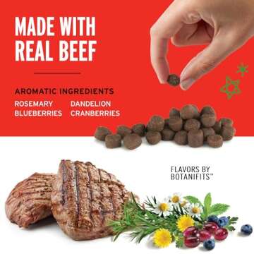 Pet Botanics Training Rewards Treats, Beef, 20 Ounces
