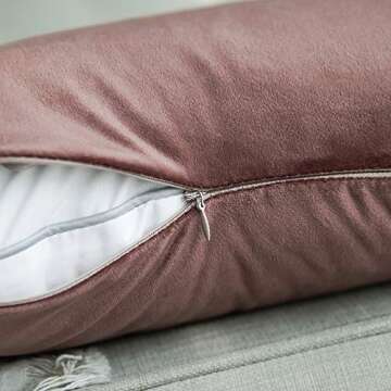 MIULEE Velvet Pillow Covers Set of 2 in Jam Color
