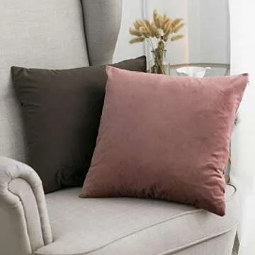 MIULEE Velvet Pillow Covers Set of 2 in Jam Color