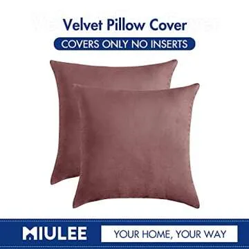 MIULEE Velvet Pillow Covers Set of 2 in Jam Color
