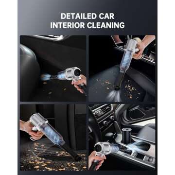 Portable 17000PA Car Vacuum Cleaner - Compact & Cordless