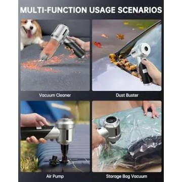 Portable 17000PA Car Vacuum Cleaner - Compact & Cordless