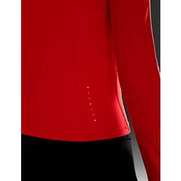 CRZ YOGA Butterluxe Womens Cropped Slim Fit Workout Jacket Weightless Track Athletic Full Zip Up Tops with Thumb Holes Dark Red Medium