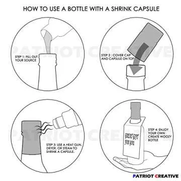 Quadra Bottles 8.5 Oz 15 Sets of Premium Commercial Grade Glass Square Bottle Leak Proof Airtight Plastic Screw Cap Lids Shrink Capsule - European Marasca 8.5 oz Bottle (Black 15Sets 8.5oz 250ml)