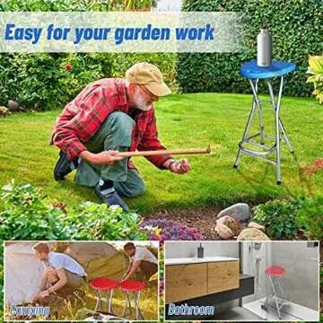 Be&xn 28" Portable Folding Stool - Lightweight & Durable