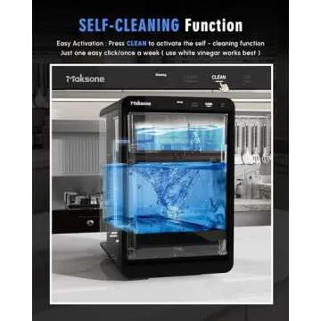 Maksone Nugget Ice Maker 44lbs/Day Self-Cleaning Machine