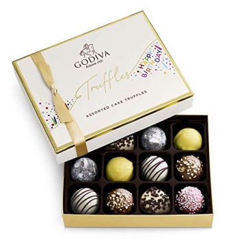 Godiva Chocolatier Birthday Truffles Assorted Chocolate Gift Box, 12 pc