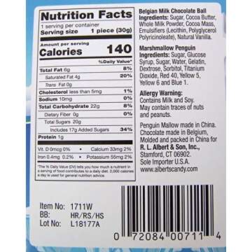 Peekaboo Penguin Milk Chocolate Balls with Marshmallow Penguins, Christmas Stocking Stuffer for Kids, Holiday Activities, (6 Pack)