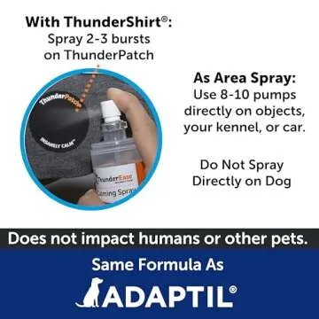ThunderEase Dog Calming Pheromone Spray | Powered by ADAPTIL | Reduce Anxiety During Travel, Vet Vis...