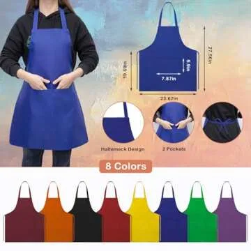 VOCHIC 8 Pack Pre Drawn Canvas for Painting for Adults Sip and Paint Party Supplies Favor Stretched Outline Canvas Acrylic Paint Art Set with Aprons, Easels, Paints, Brushes, Pallet, Image(8x10)