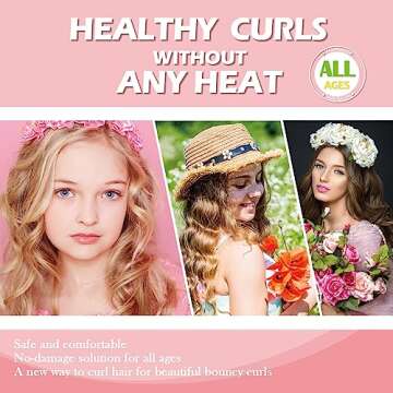 Yampahpa Heatless Curling Rod Headband, 70" Long, Soft Velour Hair Curlers for Medium Long Hair, Overnight Hair Rollers Set, Lazy Hair Curlers to Sleep In, 15 Pcs