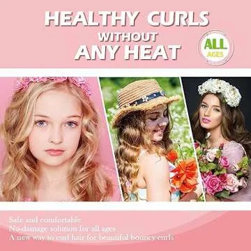 Yampahpa Heatless Curling Rod Headband, 70" Long, Soft Velour Hair Curlers for Medium Long Hair, Overnight Hair Rollers Set, Lazy Hair Curlers to Sleep In, 15 Pcs