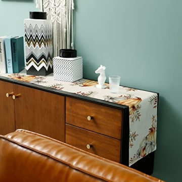 Thanksgiving Fall Table Runner 120 Inches for Seasonal Decoration