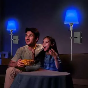 Rechargeable Wall Lights Sconces Set of 2 with Remote