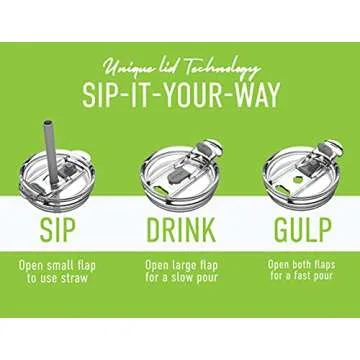 Reduce 34 oz Tumbler, Stainless Steel - Keeps Drinks Cold up to 24 Hours - Sweat Proof, Dishwasher Safe, BPA Free - Cotton, Opaque Gloss