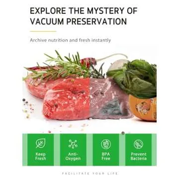 Syntus Vacuum Sealer Bags, 6 Pack, BPA Free Food Storage