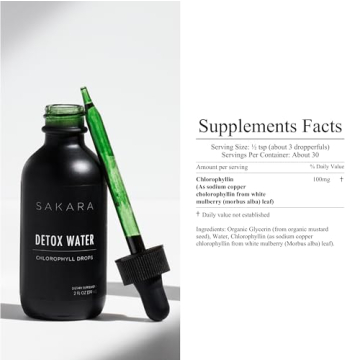 SAKARA Detox Water Drops with Chlorophyll for Detox Support